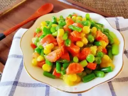 Make Five-colour vegetable grains step 7