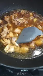 Make Tea mushroom chicken stew step 6