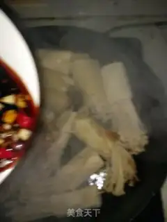 Make Golden mushrooms and bean rolls step 14