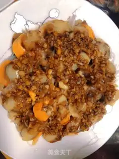 Make Garlic fan steams the meat step 8