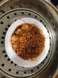 Make Garlic fan steams the meat step 9