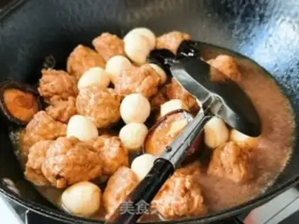 Make Meatball boiled quail eggs step 5
