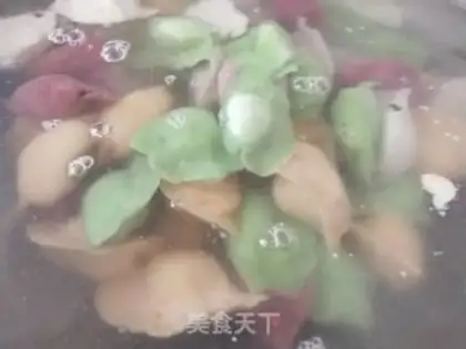 Make Five fortune dumplings step 4
