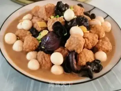 Make Meatball boiled quail eggs step 9