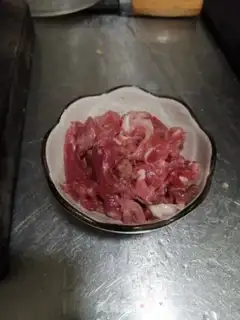 Make Peas, fried meat step 1