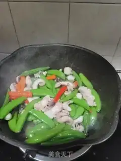 Make Sweet peas fried octopus step 8
