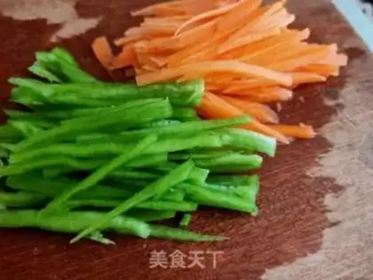 Make Clear the green bean bud step 1