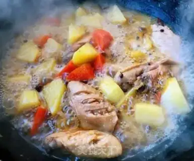 Make Potato carrot chicken wings step 8
