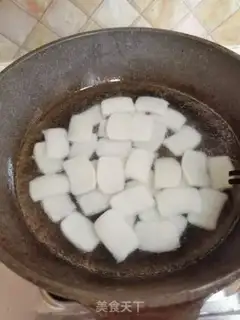 Make Salted fried rice cake step 4