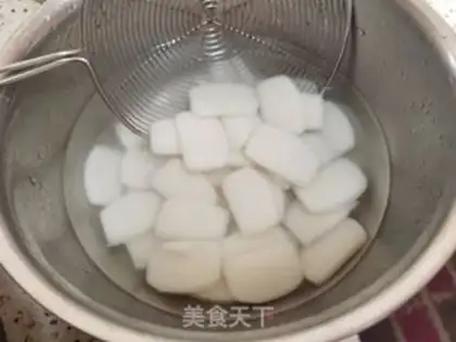 Make Salted fried rice cake step 6