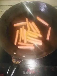 Make Hot ham and fried rice cake step 4