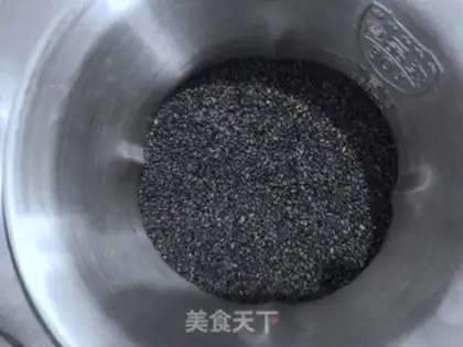 Make A hair with black sesame pills step 5