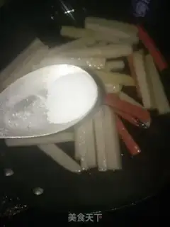 Make Hot ham and fried rice cake step 6