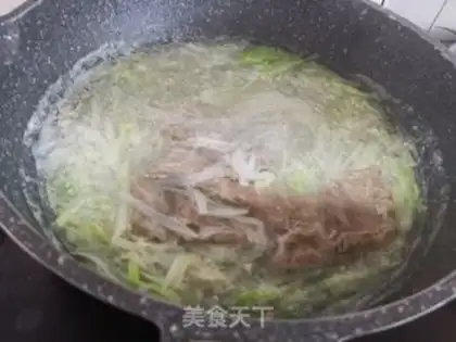 Make A radish fan fat cow soup step 3