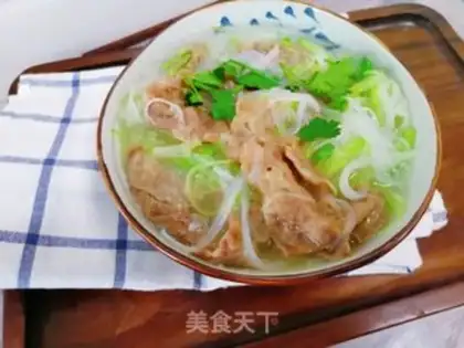 Make A radish fan fat cow soup step 5