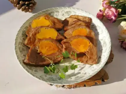 Make Salted egg yolk step 15