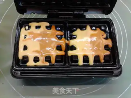 Make Taffy cheese and milk waffles step 7