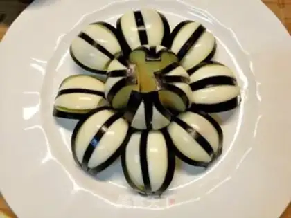 Make Lotus eggs and eggplant step 3