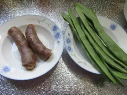 Make Sausage and soybeans step 0