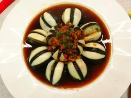 Make Lotus eggs and eggplant step 6