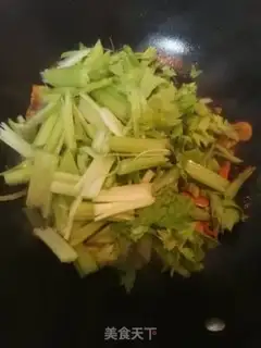 Make Celery fried meat step 8