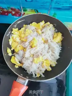 Make Scrambled rice powder step 7