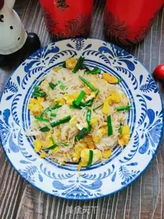 Make Scrambled rice powder step 11
