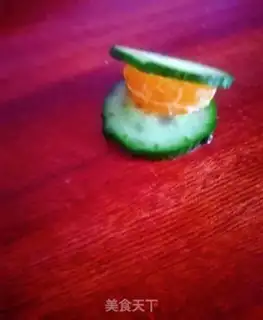 Make An orange cucumber dish step 7