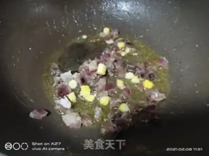 Make Corn sausage fried rice step 1