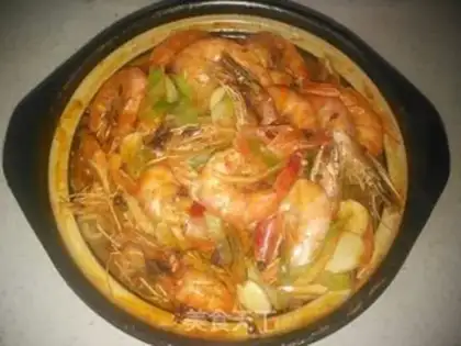 Make Spicy pan shrimp step 23