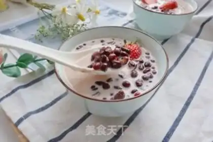 Make Milk red bean soup step 8