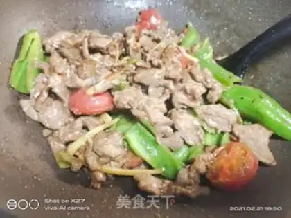 Make Holy cow, green pepper and beef step 6