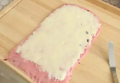 Make Pink cheese toast step 9