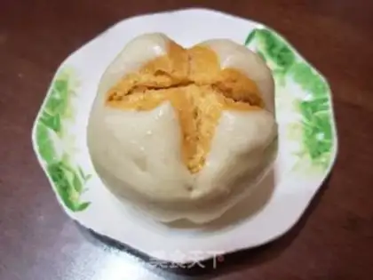 Make Double-coloured pumpkin buns step 17