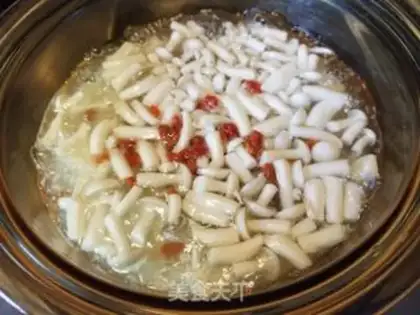 Make White mushroom tofu soup step 6