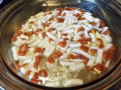Make White mushroom tofu soup step 7