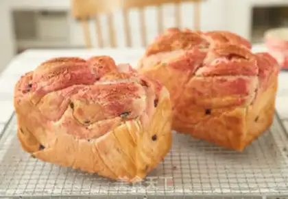Make Pink cheese toast step 18