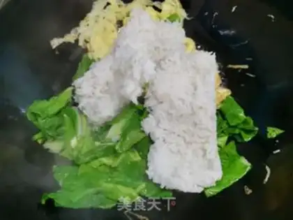 Make Ham eggs for rice step 2