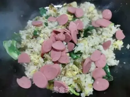 Make Ham eggs for rice step 6