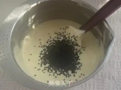 Make Black sesame cream waffles step 6