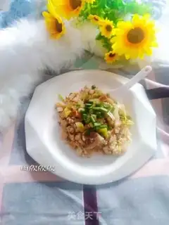 Make Five flowers for fried rice step 8