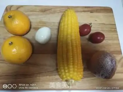 Make Bread corn ham salad step 1