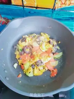 Make Vegetable sea cucumbered eggs step 9