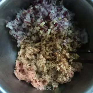 Make Onion beef dumplings step 2