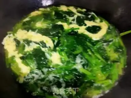 Make Spinach omelet soup step 7