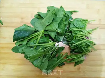 Make Pire oil with spinach bean skin step 2
