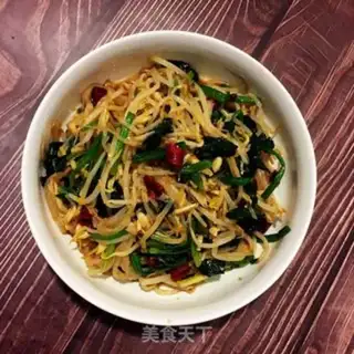 Make Green bean sprouts spinach step 7