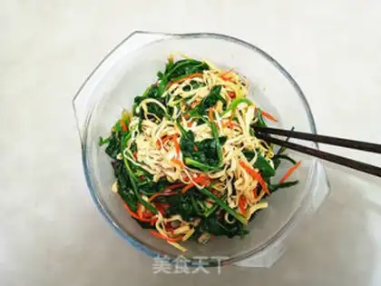 Make Pire oil with spinach bean skin step 12