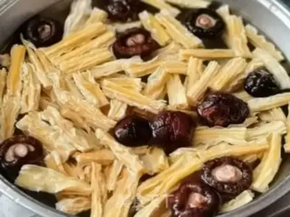Make Bean sticks for mushrooms step 0