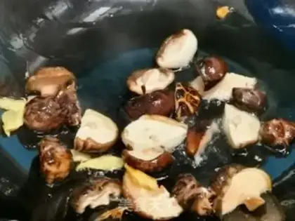 Make Bean sticks for mushrooms step 1